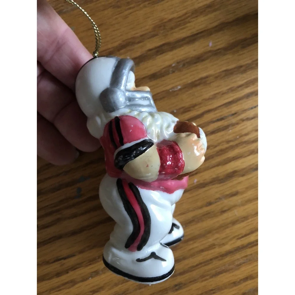 Football Santa Ornament